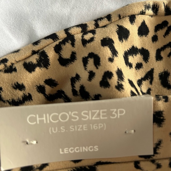 Chico's Tan and Black Animal Print Leggings - Picture 8 of 9